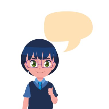 çanta konuşma kabarcık ile okul çocuk