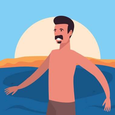 yaz saati tatil simgesi vektör ilustration