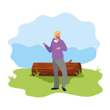 gövde manzara ile adam karakteri