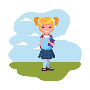 üniformalı mutlu okul kız