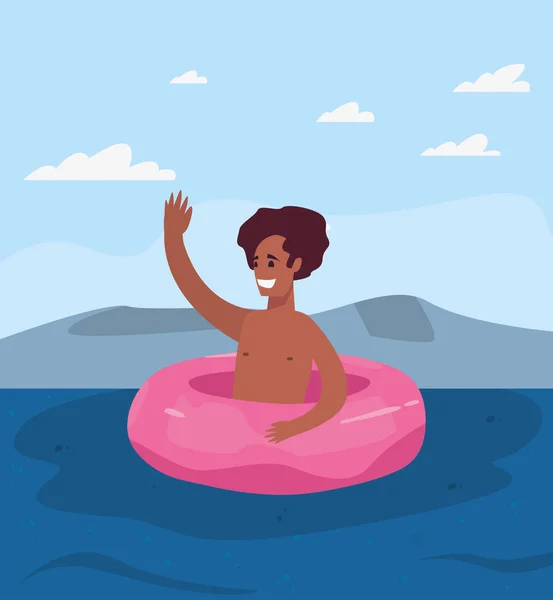 Tiempo de verano icono de vacaciones vector ilustración — Vector de stock