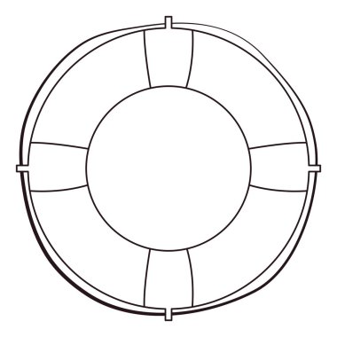 beyaz arka plan üzerinde lifebuoy deniz