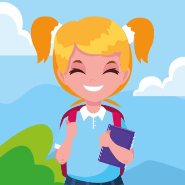 üniformalı mutlu okul kız