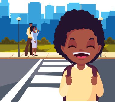 veliler ile okul çocuk istasyonu sokak durdurmak