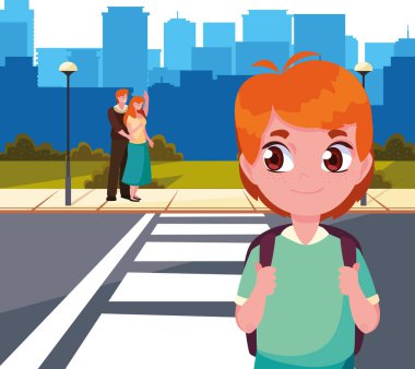 veliler ile okul çocuk istasyonu sokak durdurmak