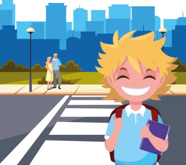 veliler ile okul çocuk istasyonu sokak durdurmak