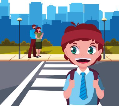 veliler ile okul çocuk istasyonu sokak durdurmak