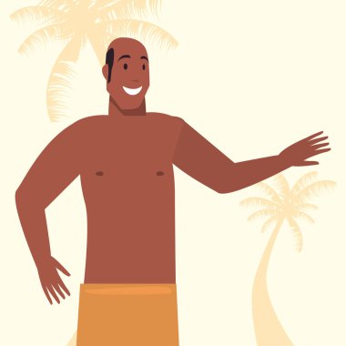 yaz saati insanlar simge vektör ilustration