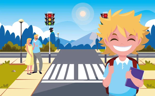 veliler ile okul çocuk istasyonu sokak durdurmak