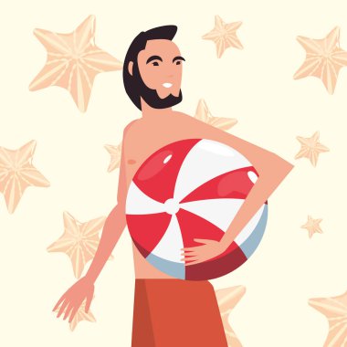 yaz saati insanlar simge vektör ilustration