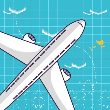 uçak uçan araç izole simgesi