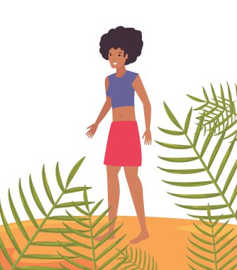 yaz saati insanlar simge vektör ilustration