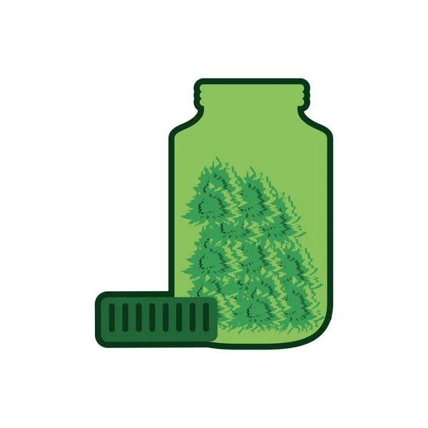 Икона лекарственного средства из бутылки конопли — стоковый вектор