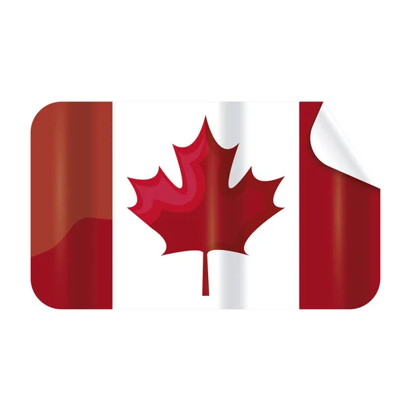 カナダ愛国的アイコンの旗 — ストックベクタ