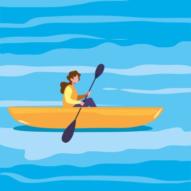 nehirde sandal ile kadın