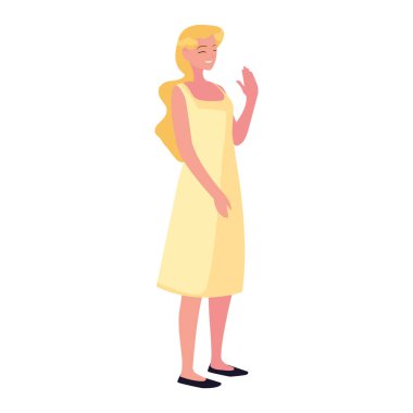 beyaz arka plan ayakta güzel kadın