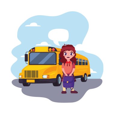 okula geri otobüs ile öğrenci kız