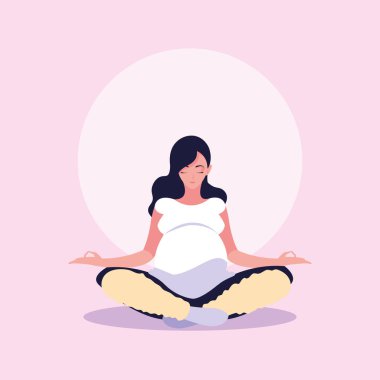 kadın hamile lotus pozisyon avatar karakter