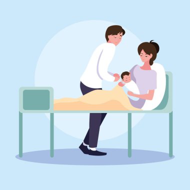 sedye de yenidoğan ve baba gözlem ile anne