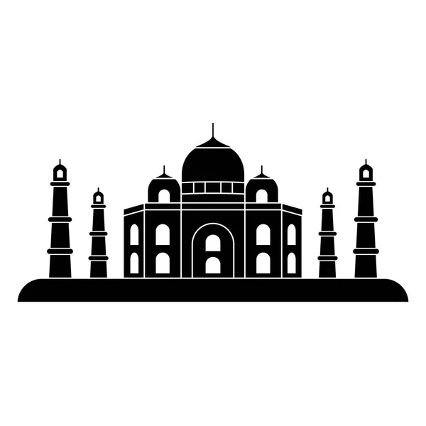 Taj mahal estrutura emblemática do índio — Vetor de Stock