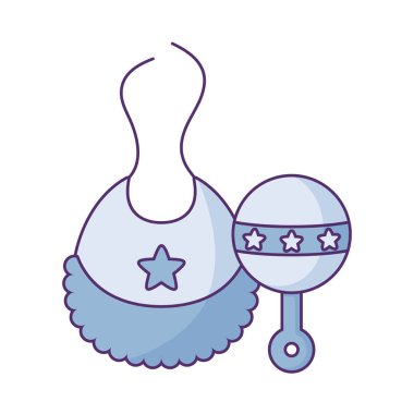 bebek erkek ve jingle çan dekorasyon için önlük