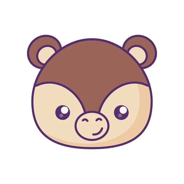 Cabeça de urso pequeno bonito personagem do bebê —  Vetores de Stock