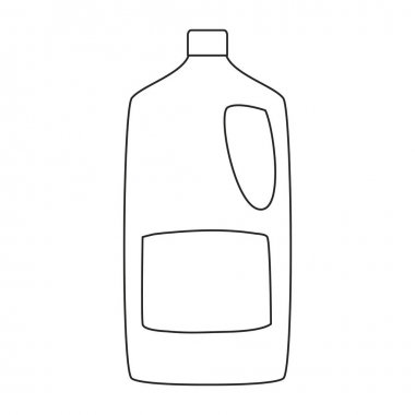 beyaz arka planda deterjan şişe temizleme temini