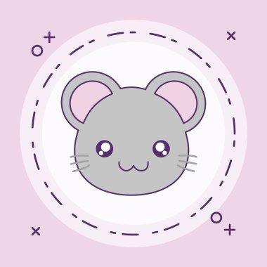 çerçeve dairesel sevimli küçük fare bebek başkanı