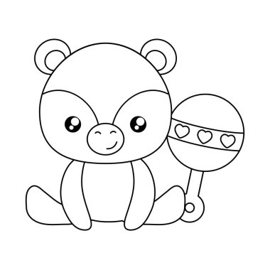 jingle çan ile sevimli küçük ayı bebek