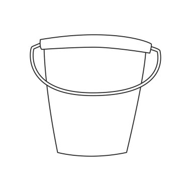 beyaz arka plan üzerinde kova temizleme kaynağı