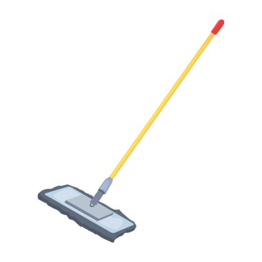 beyaz arka plan üzerinde paspas temizleme kaynağı