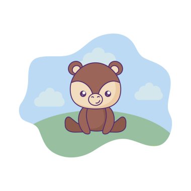 manzara sevimli küçük ayı Bebek