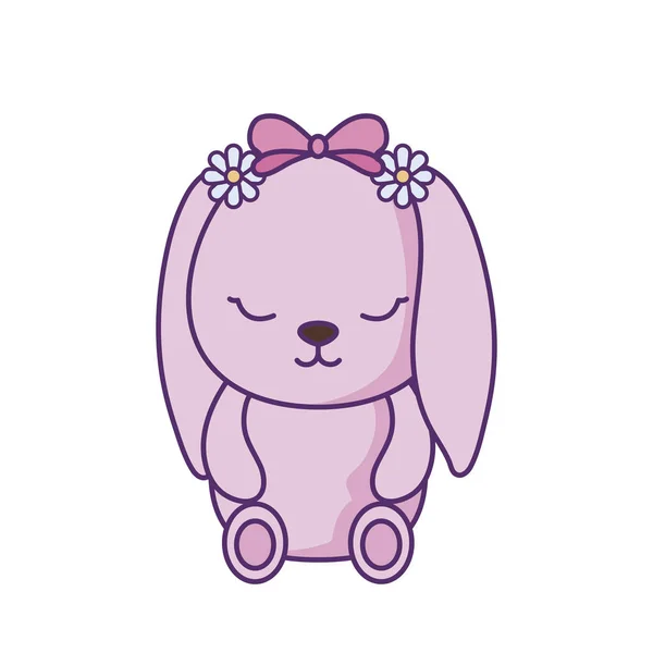 Mignon petit lapin bébé personnage — Image vectorielle