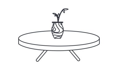 beyaz arka plan üzerinde vazo çiçek li masa