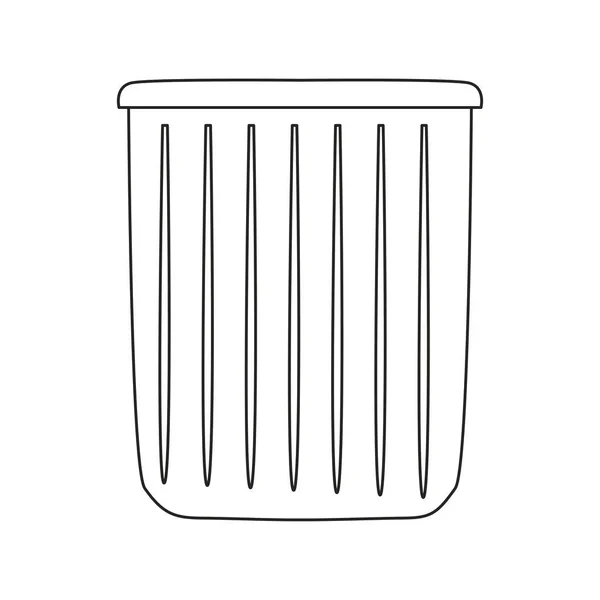 Fornecimento de limpeza de balde no fundo branco — Vetor de Stock