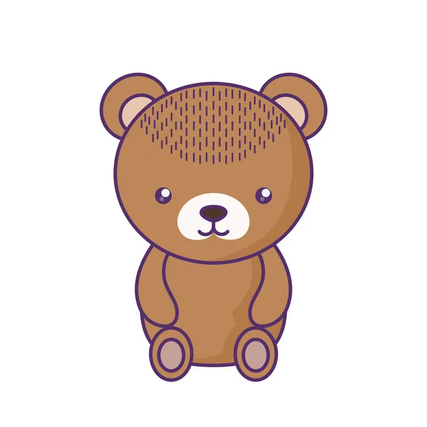 Милый маленький медвежонок персонаж — стоковый вектор