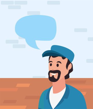 işçi üniforma ve kap temizlik adam