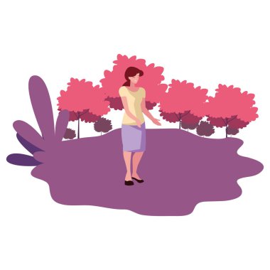 gülümseyen kadın karakter manzara portre