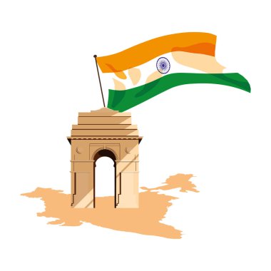 Hindistan Bağımsızlık gün düz tasarım