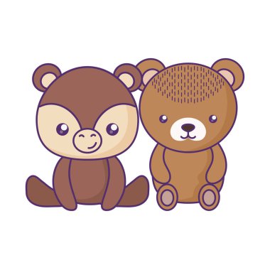 sevimli küçük ayılar bebek karakter