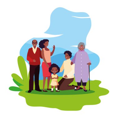 aile birlikte açık havada üyeleri