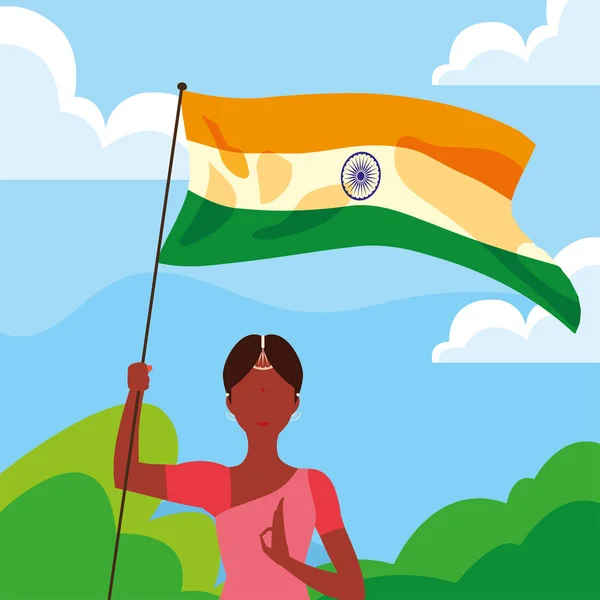 India independência dia projeto plano — Vetor de Stock