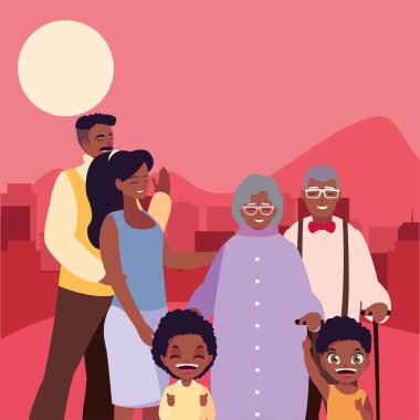 insanlar şehir sokakta birlikte Familiy