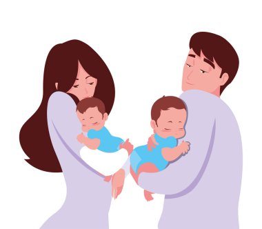Anne ve baba onu yenidoğan taşıyan