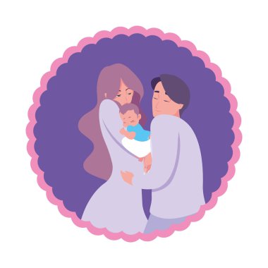 Anne ve baba onu yenidoğan taşıyan