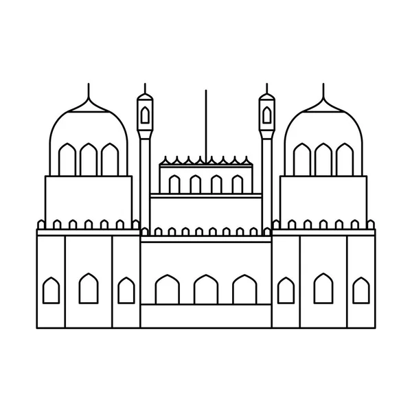 Poort structuur emblematisch van Indische — Stockvector