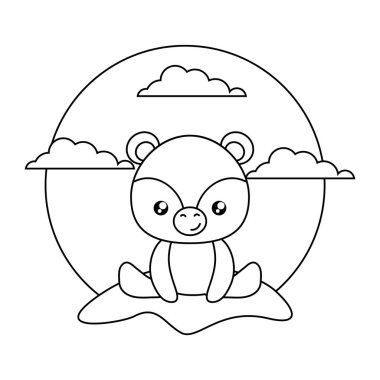 manzara sevimli küçük ayı Bebek