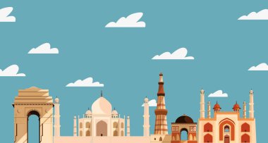 Hindistan Bağımsızlık gün düz tasarım