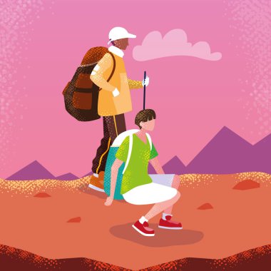 manzara avatar karakter Erkek seyahat
