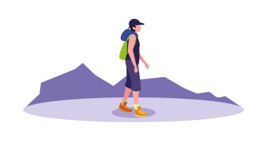 dağ manzara genç adam Backpacker